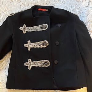 alice + olivia embellished wool jacket